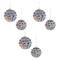 Blue and Gray Iridescent Textured Glass Ornament Set